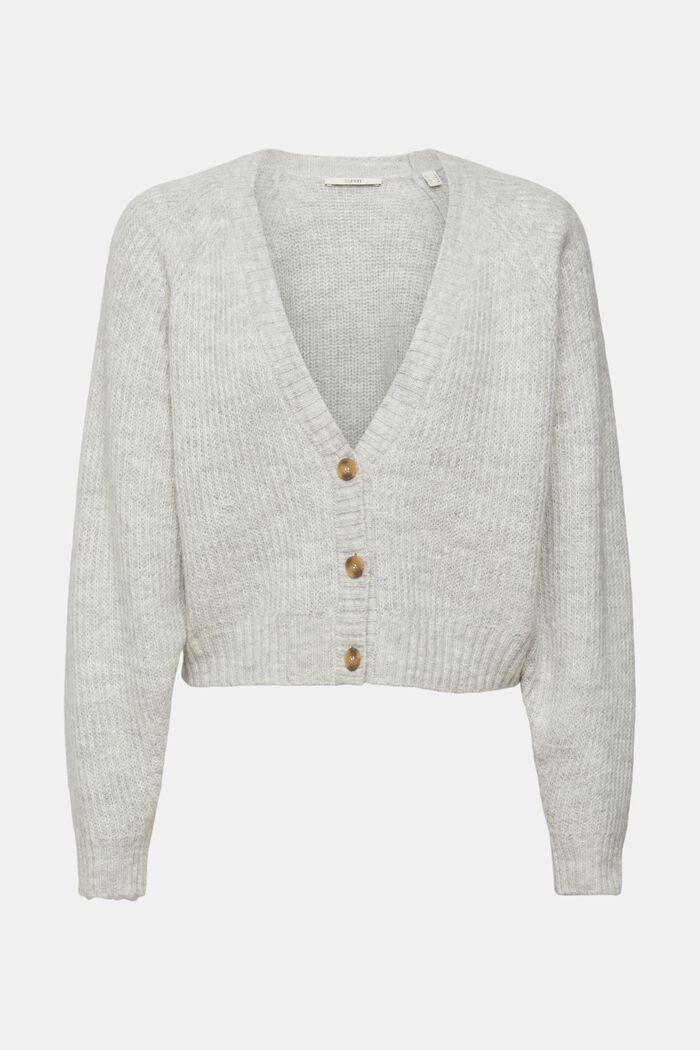 Cropped-Cardigan aus Wollmix