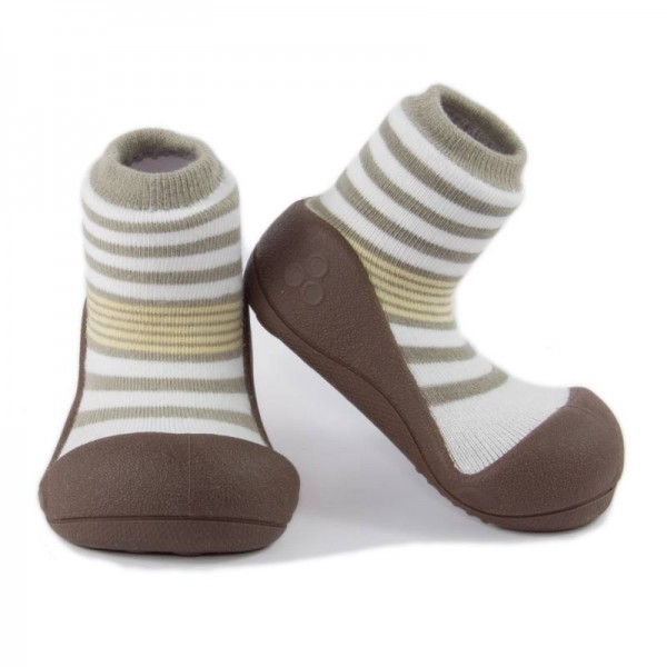 Attipas ~ Sockenschuh Natural Herb ~ braun (bio)