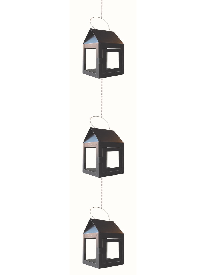 A2Living Hängelaterne Schwarz 12 cm, 3er Set mit Kette günstig kaufen onesize