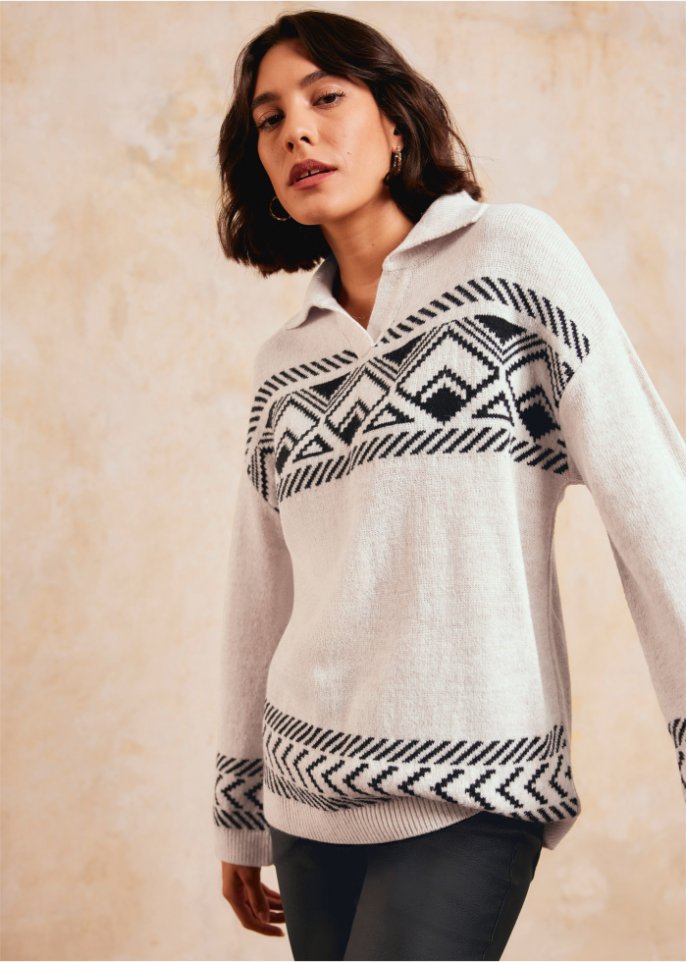 gemusterter Pullover