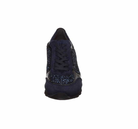 SEMLER Sneaker blau SAMT-CHEV/GLITTER/LACK