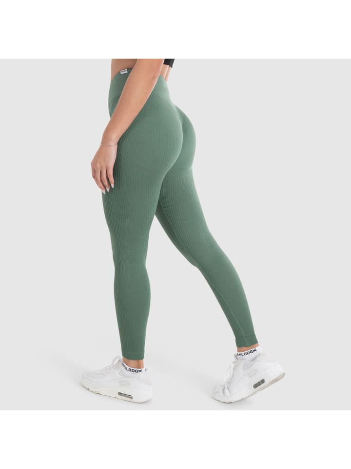 SMILODOX Kompression Leggings Amaze Ripp in Olive günstig kaufen