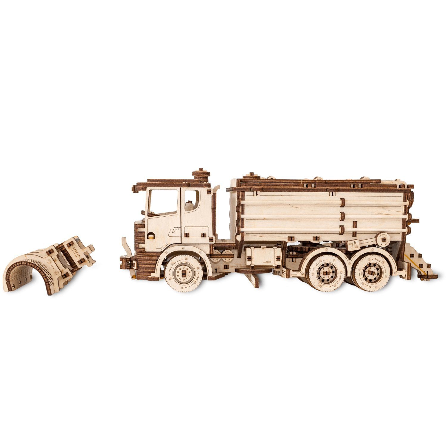 Eco Wood Art Puzzle Eco-Wood-Art Mechanischer LKW Schneeräumer Snowtruck Mechanisches, 417 Puzzleteile