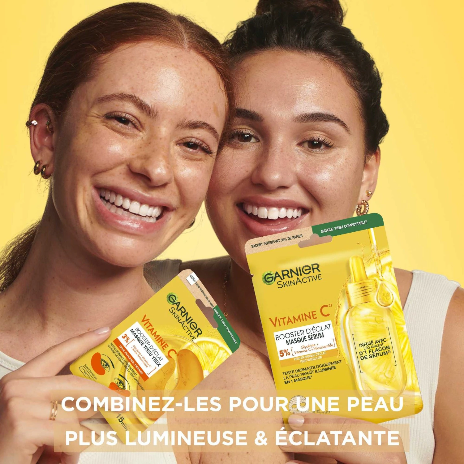 Pleťová maska na oči Garnier s vitamínom C