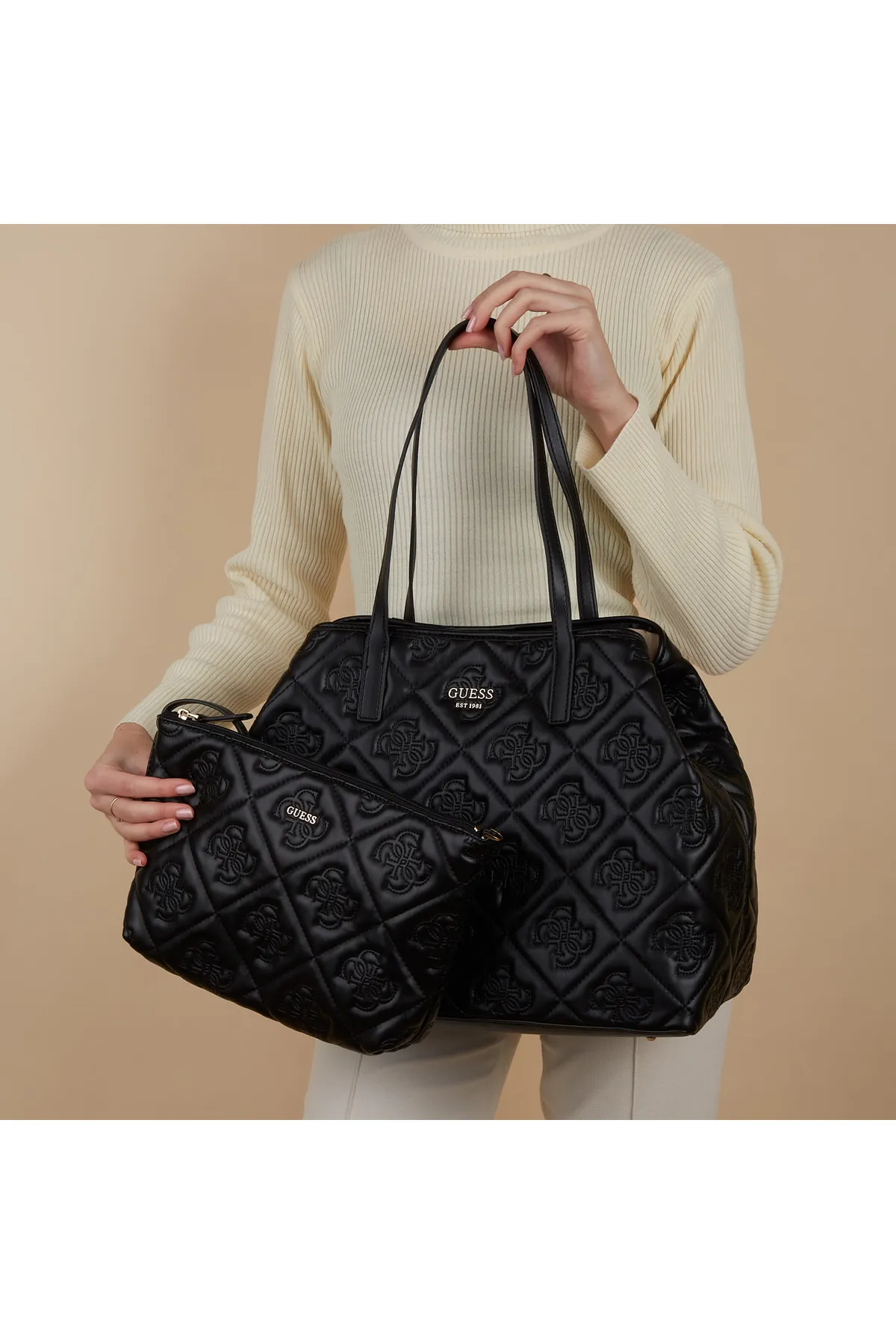 Guess  Damen Shopper Schwarz Hwqm93-18290-blo