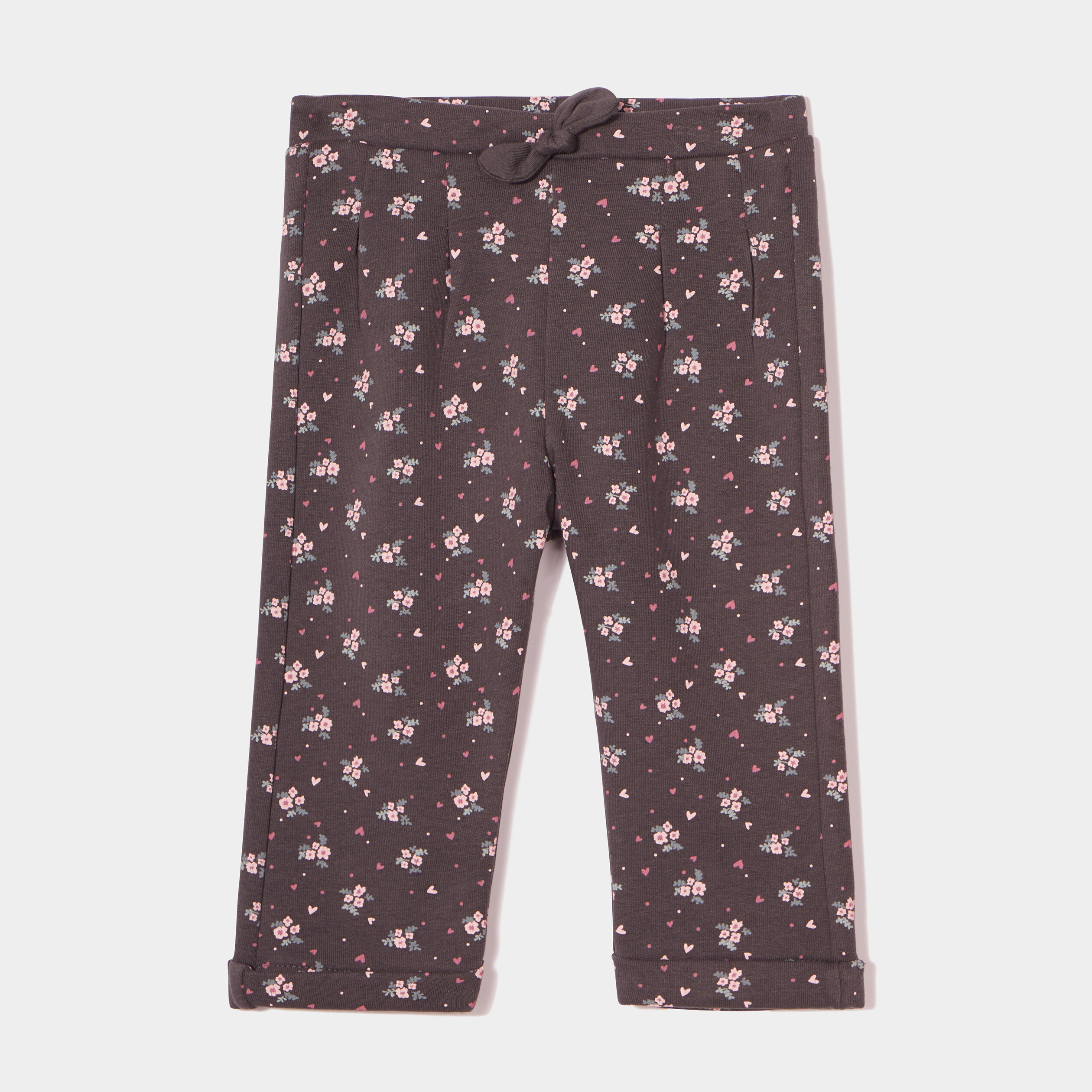 Jegging taille élastiquée avec noeud gris foncé bébé fille | La Halle