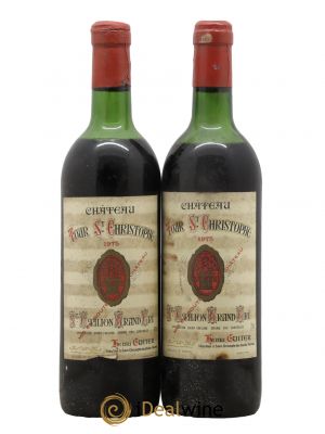 Saint-Émilion Grand Cru Château Tour Saint Christophe 1975 - Lot de 2 Bouteilles