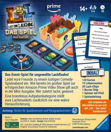 Last One Laughing - Das Spiel Mini Edition - Kartenspiel ab 14 Jahren