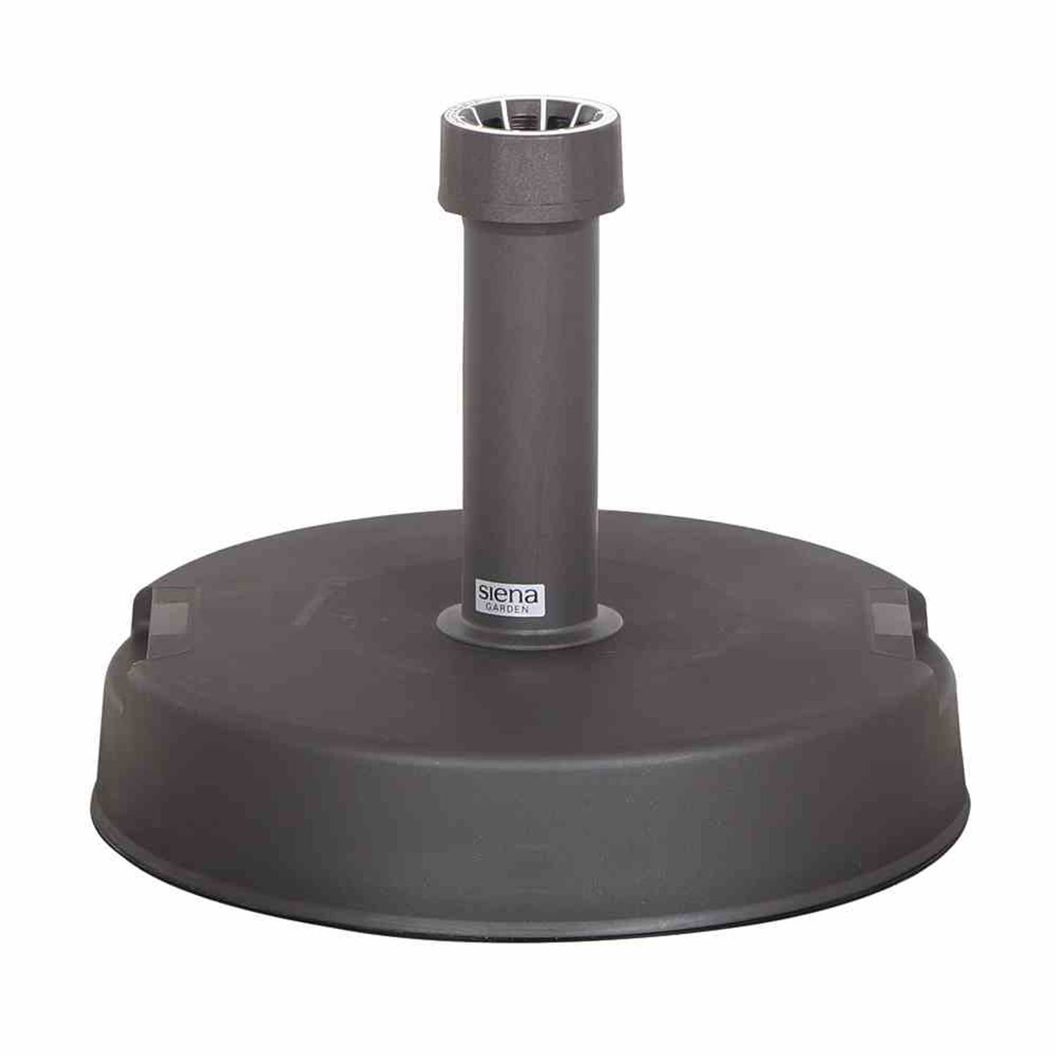 Siena Garden Kunststoffschirmständer Betonständer 20 kg rund, anthrazit Kunststoffrohr 18-38 mm, mit Handmu