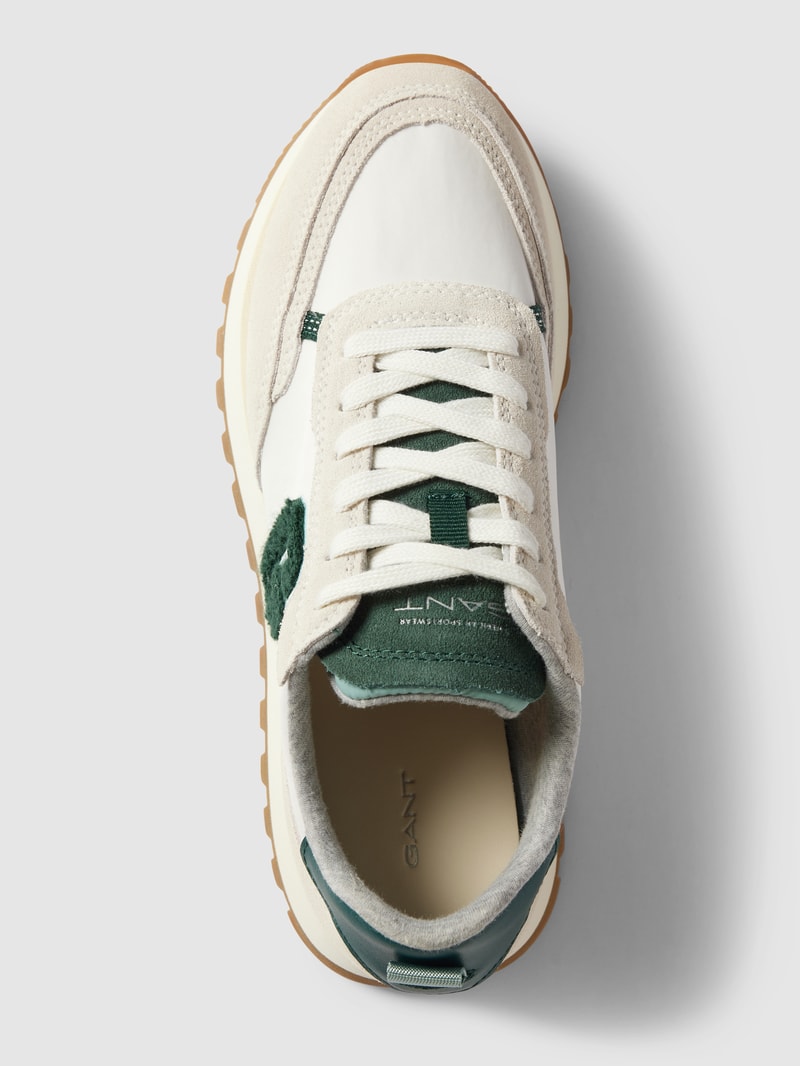 Sneaker mit Label-Details Modell 'Caffay' in offwhite
