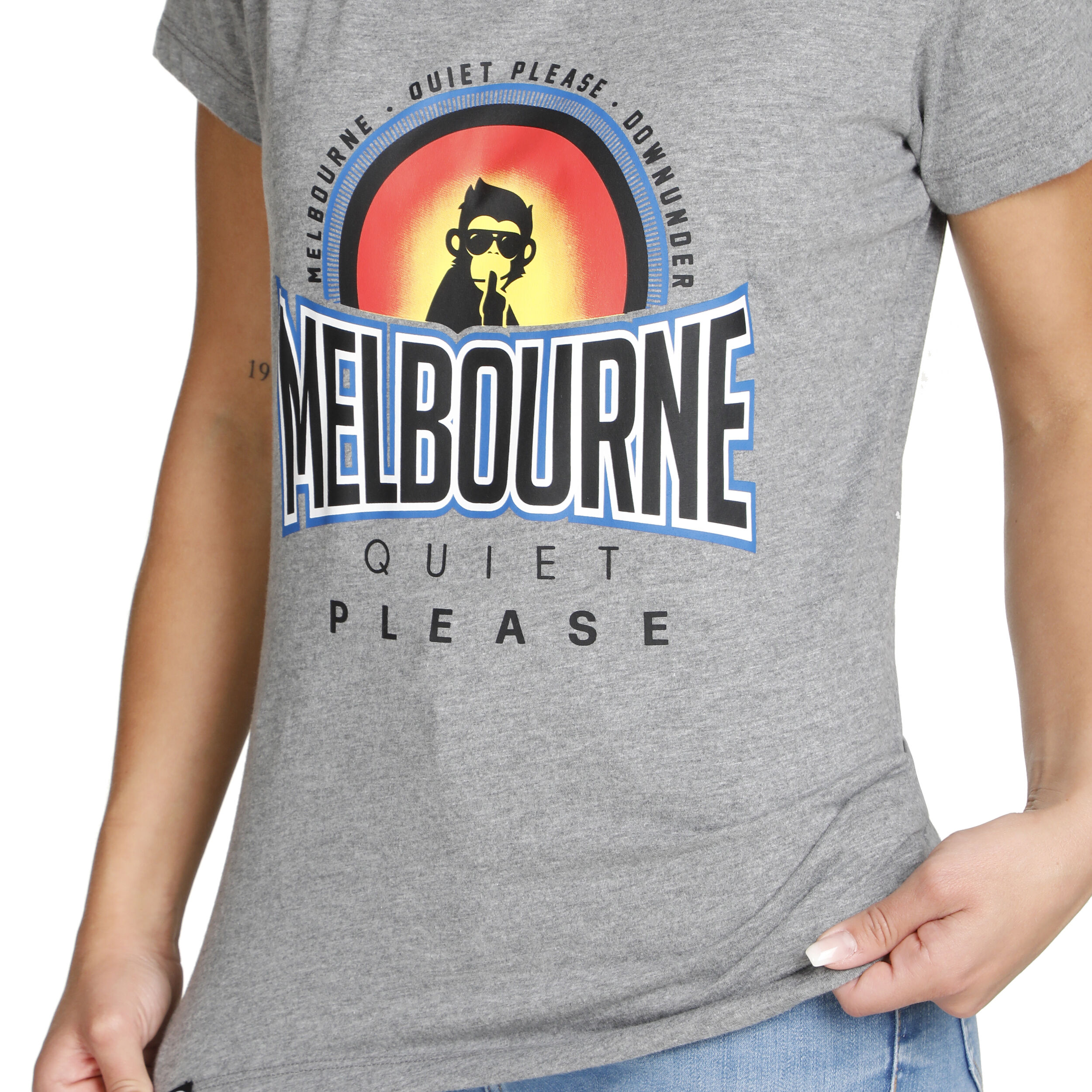 Melbourne Sunrise T-Shirt Damen - Grau, Mehrfarbig