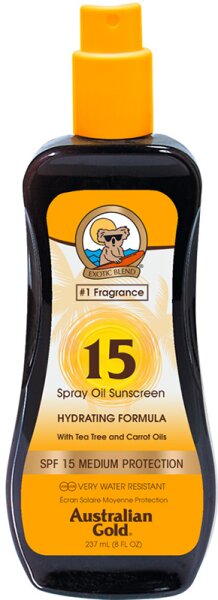 Australian Gold Spray Oil Sunscreen Hydrating Formula with Tea Tree & Carrot Oils Sonnenspray