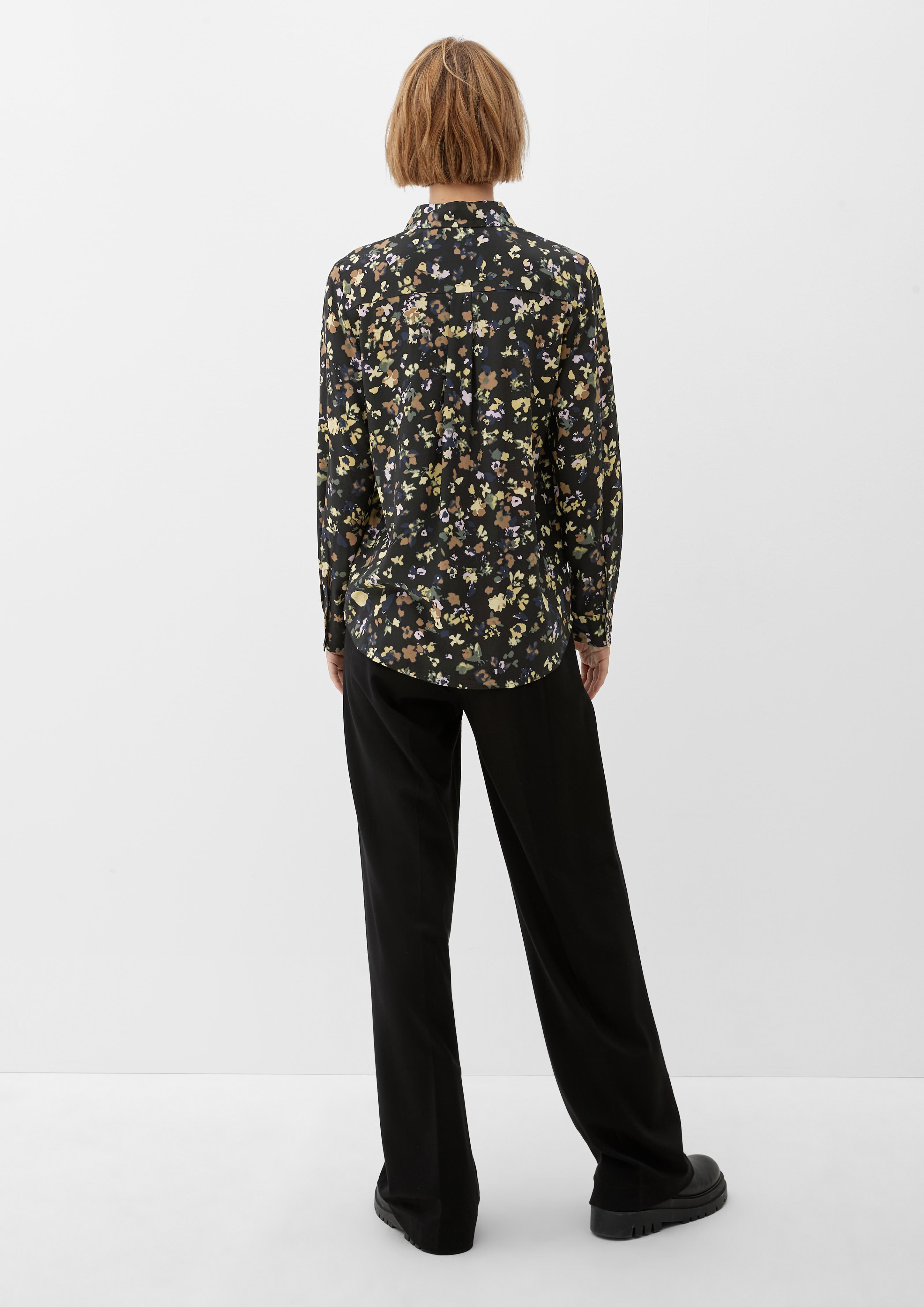 Viskose-Bluse mit Alloverprint  2120833-99A0