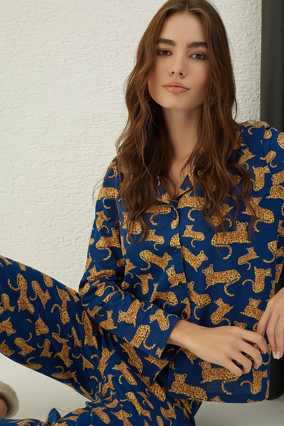 STRAWBERRY  Pyjama-Set aus Baumwolle mit Knöpfen
