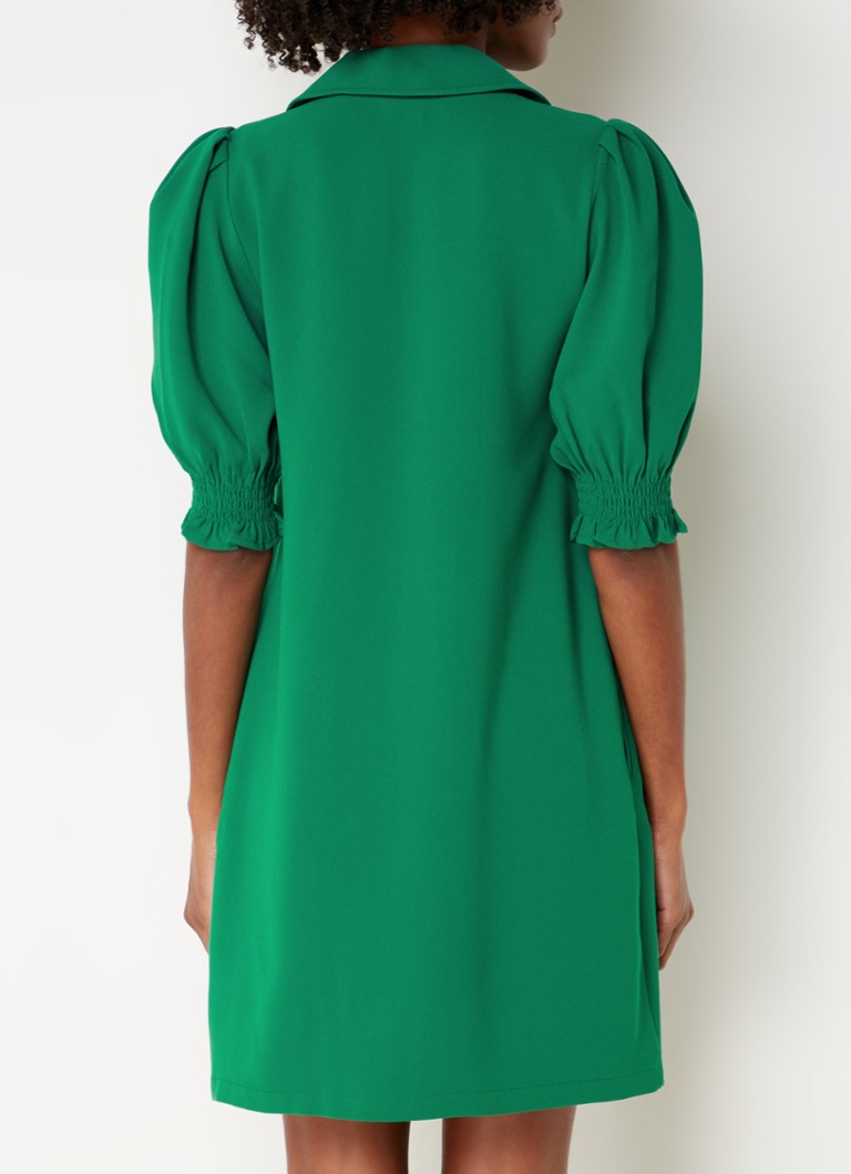 Abito corto Candice di Phase Eight, con mezza zip e maniche a sbuffo.