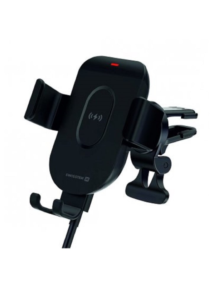 Swissten Auto-Halter mit 15W Wireless Charging und 1m Micro-USB Kabel in schwarz günstig kaufen 20 cm