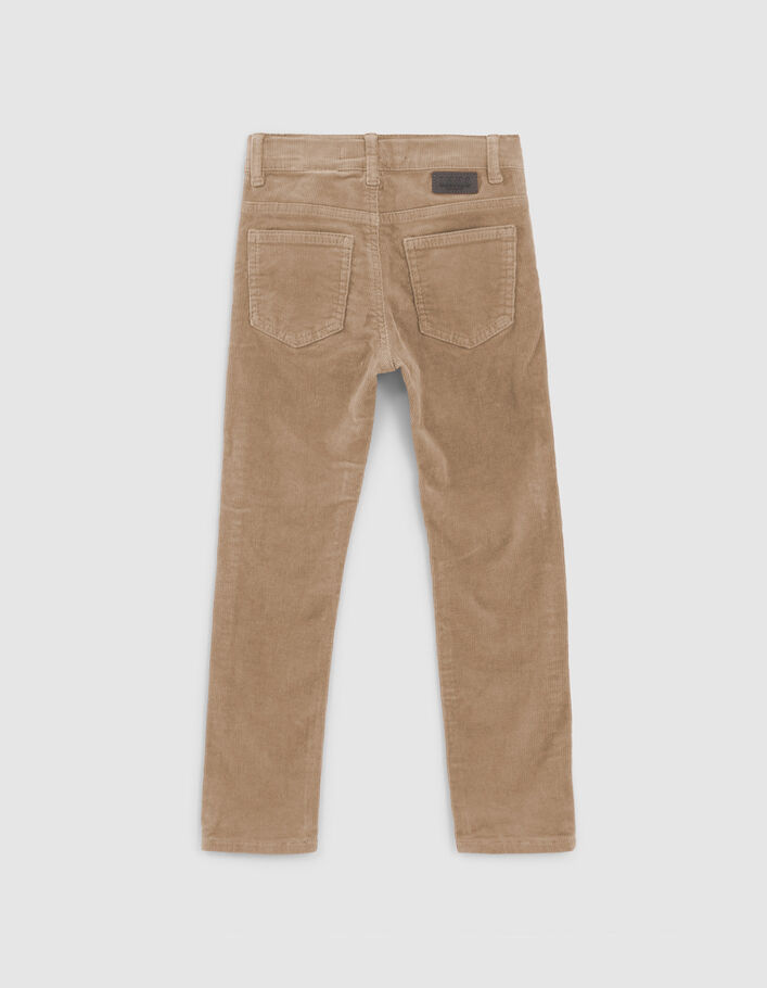 Pantalon SLIM moka en velours milleraies garçon