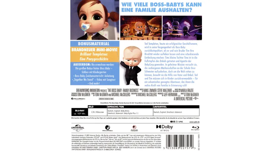 Boss Baby - Schluss mit Kindergarten