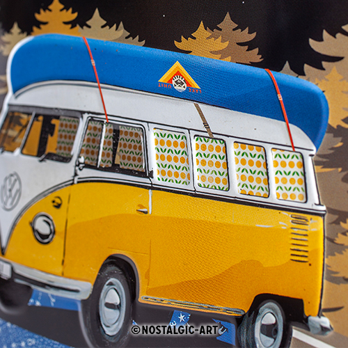 Nostalgic Art Retro Blechschild 15x20cm, Motiv "VW Bulli - Let*s get away", 1 Stück - ATU