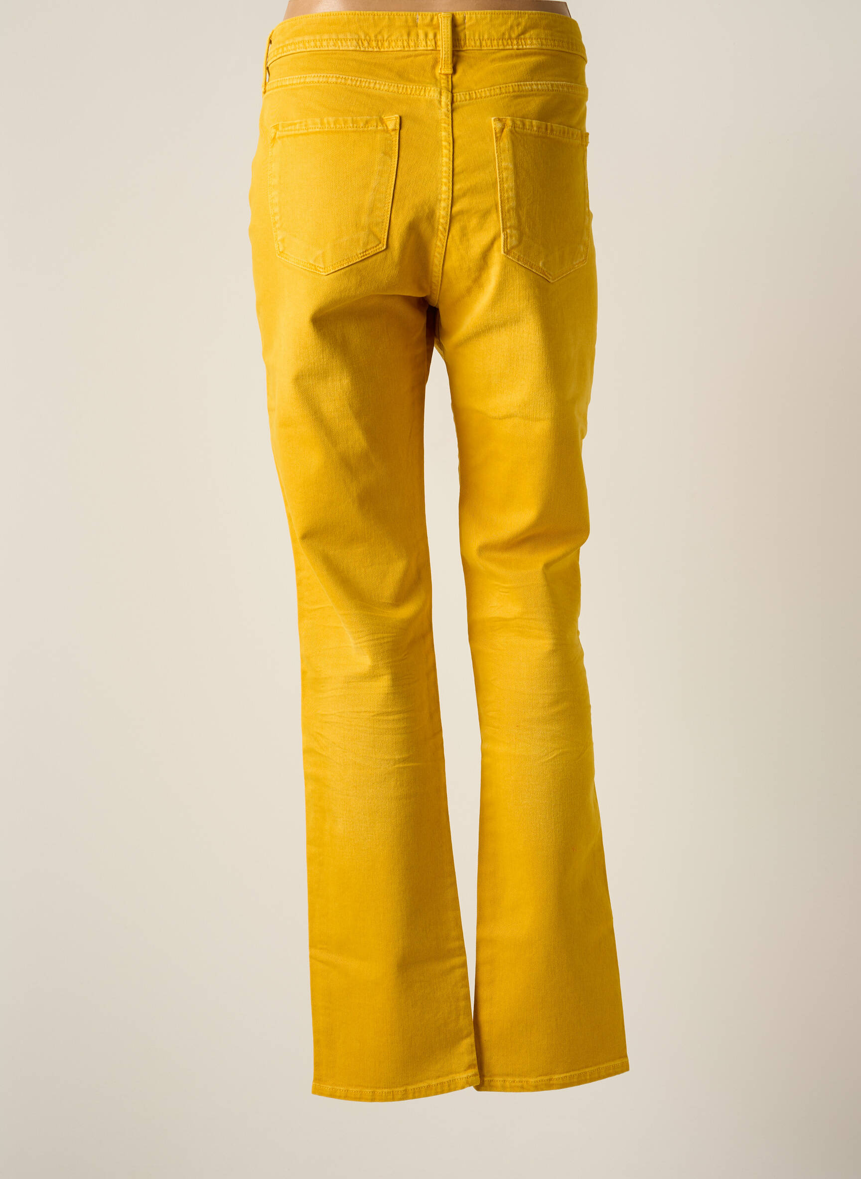 Le Petit Baigneur Jeans Coupe Droite Femme couleur jaune