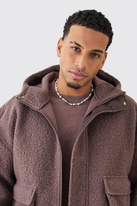Kastiger Oversize Cargo-Hoodie mit Reißverschluss