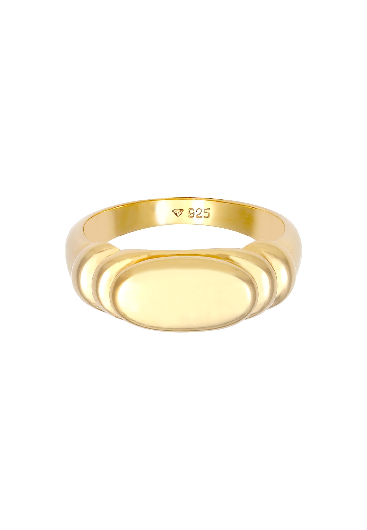 Elli Women's polished oval gradient seal ring in 925 sterling silver