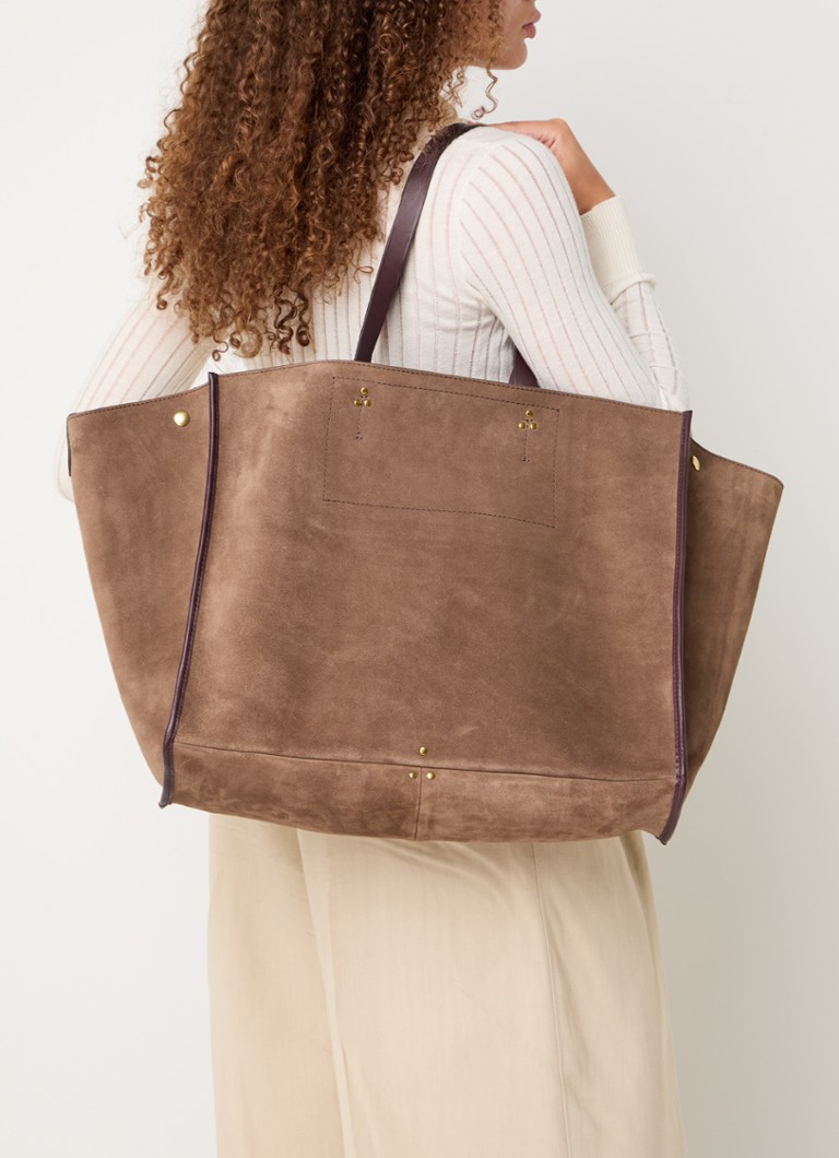 Jérôme Dreyfuss Leon L shoulder bag in calf suede with removable pouch