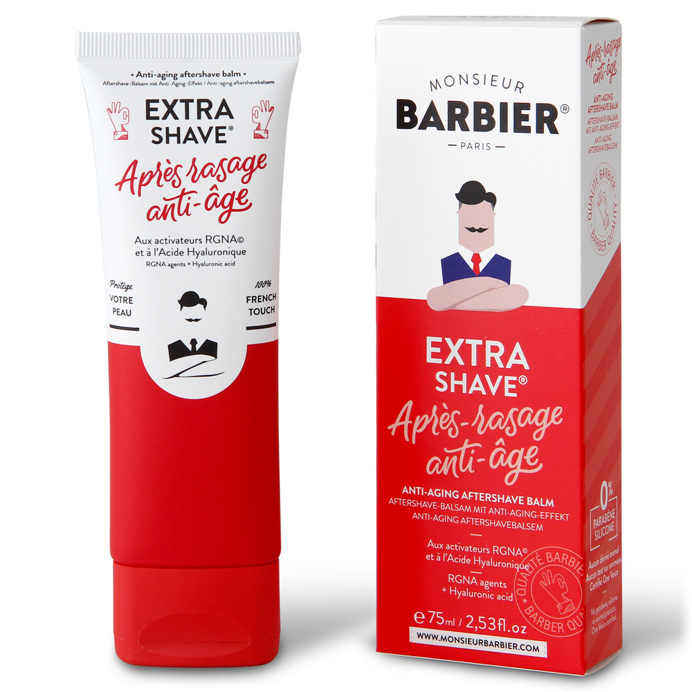 Monsieur Barbier Après-rasage Anti-Âge Homme - Extra Shave Baume Après-Rasage Anti-âge Cicatrisantpour Hommes