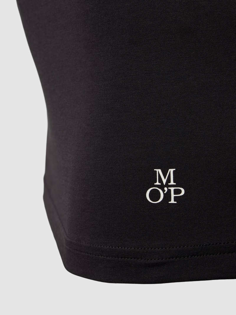T-Shirt in unifarbenem Design im 3er-Pack in schwarz