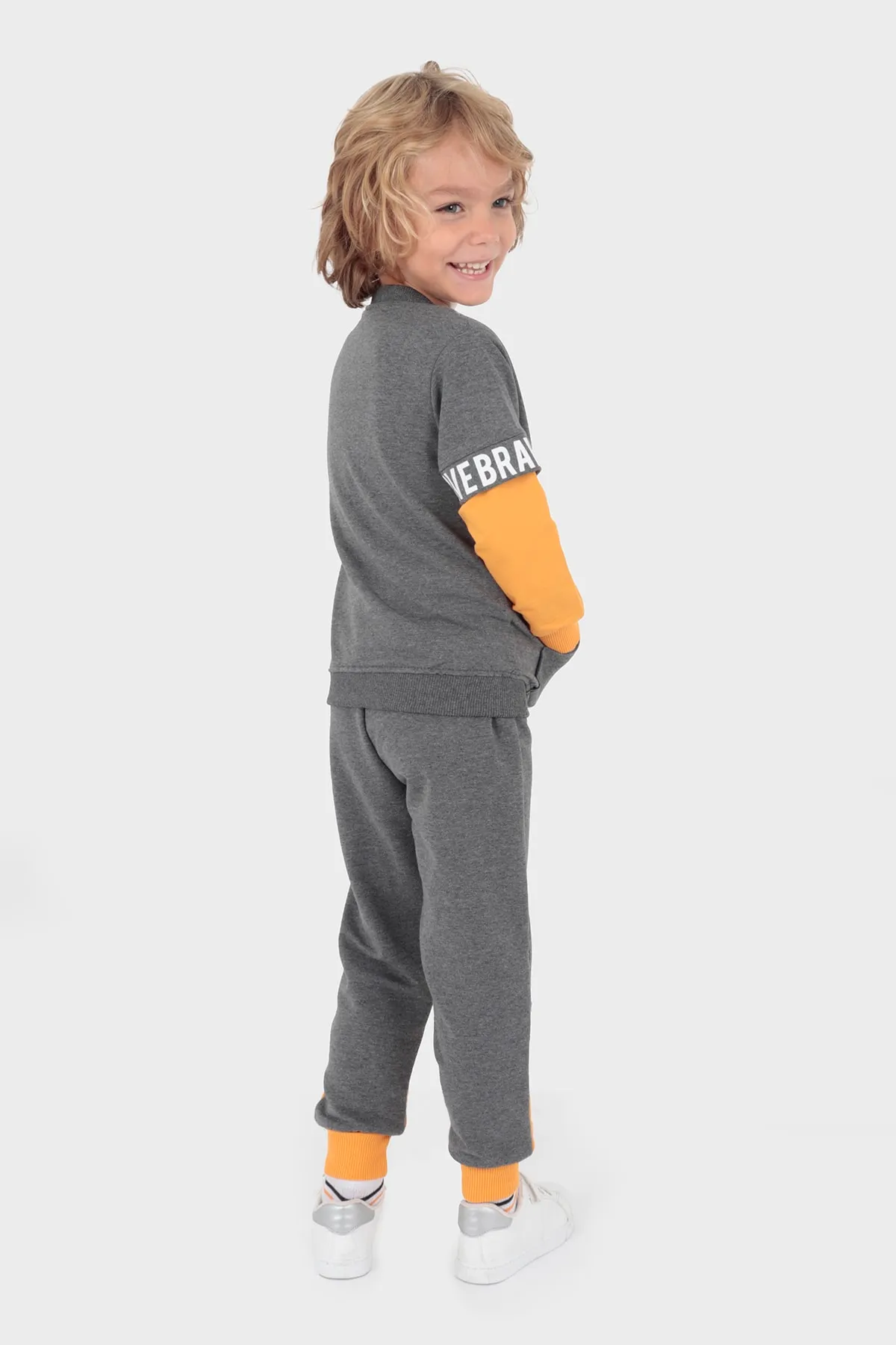 AHENGİM  Bedrucktes Brave-Trainingsanzug-Set für Jungen Ak2231