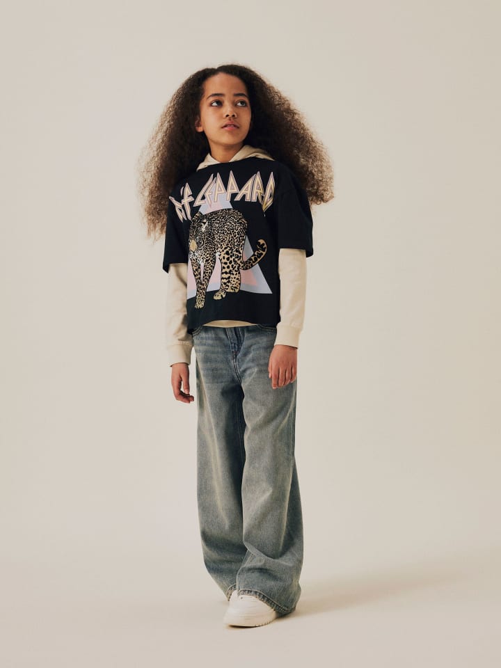 name it Wide Leg Jeans NKFBELLA SKATER XWIDE JEANS 3111-ZA in vintage medium blue denim günstig kaufen