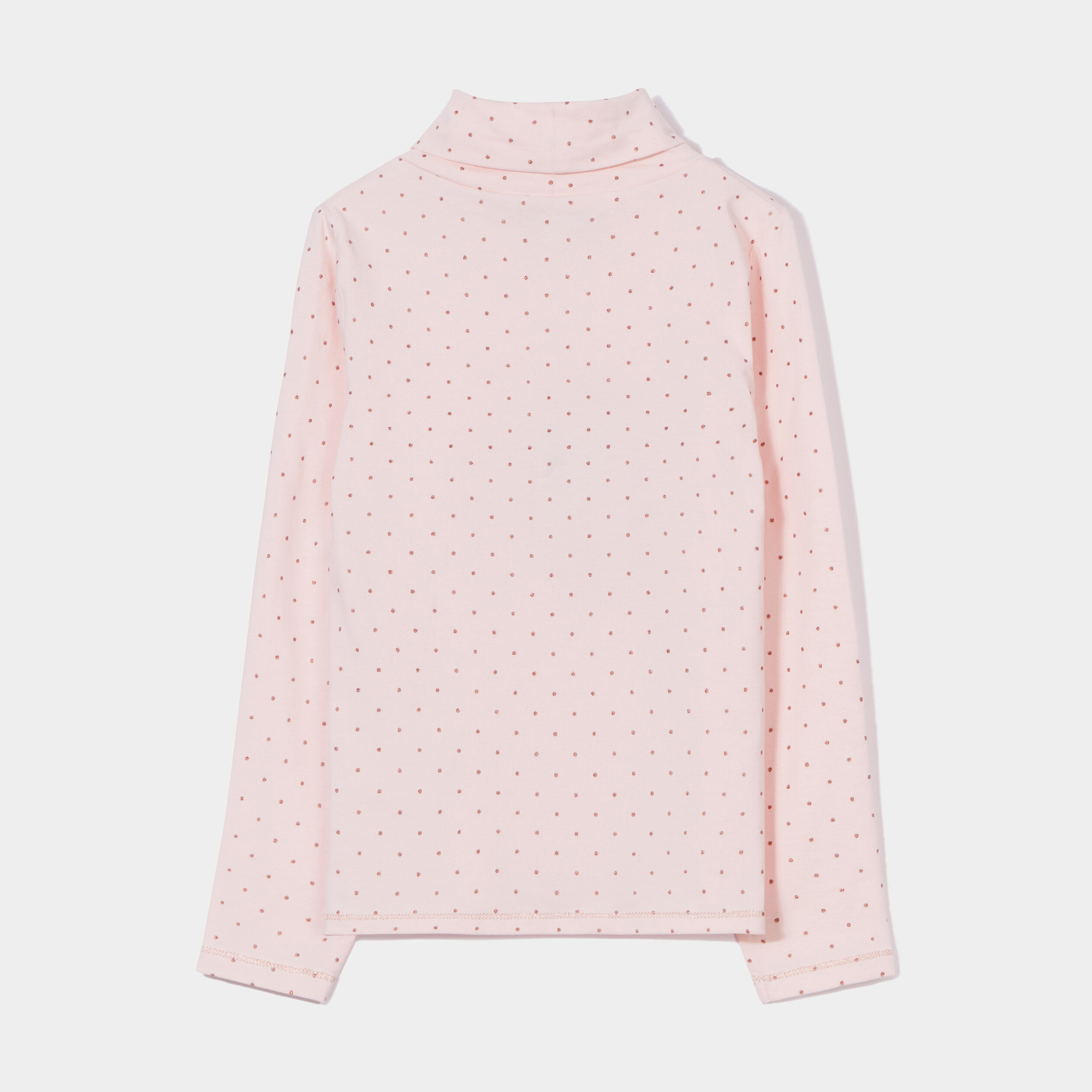 Lot 2 t-shirts col roulé rose clair fille | La Halle