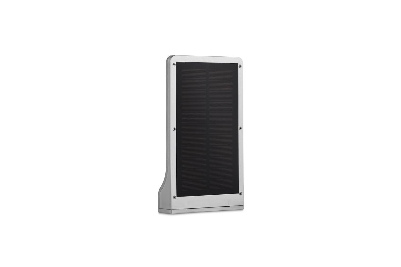 LED lovers Solar Wandleuchte Kansas Silber