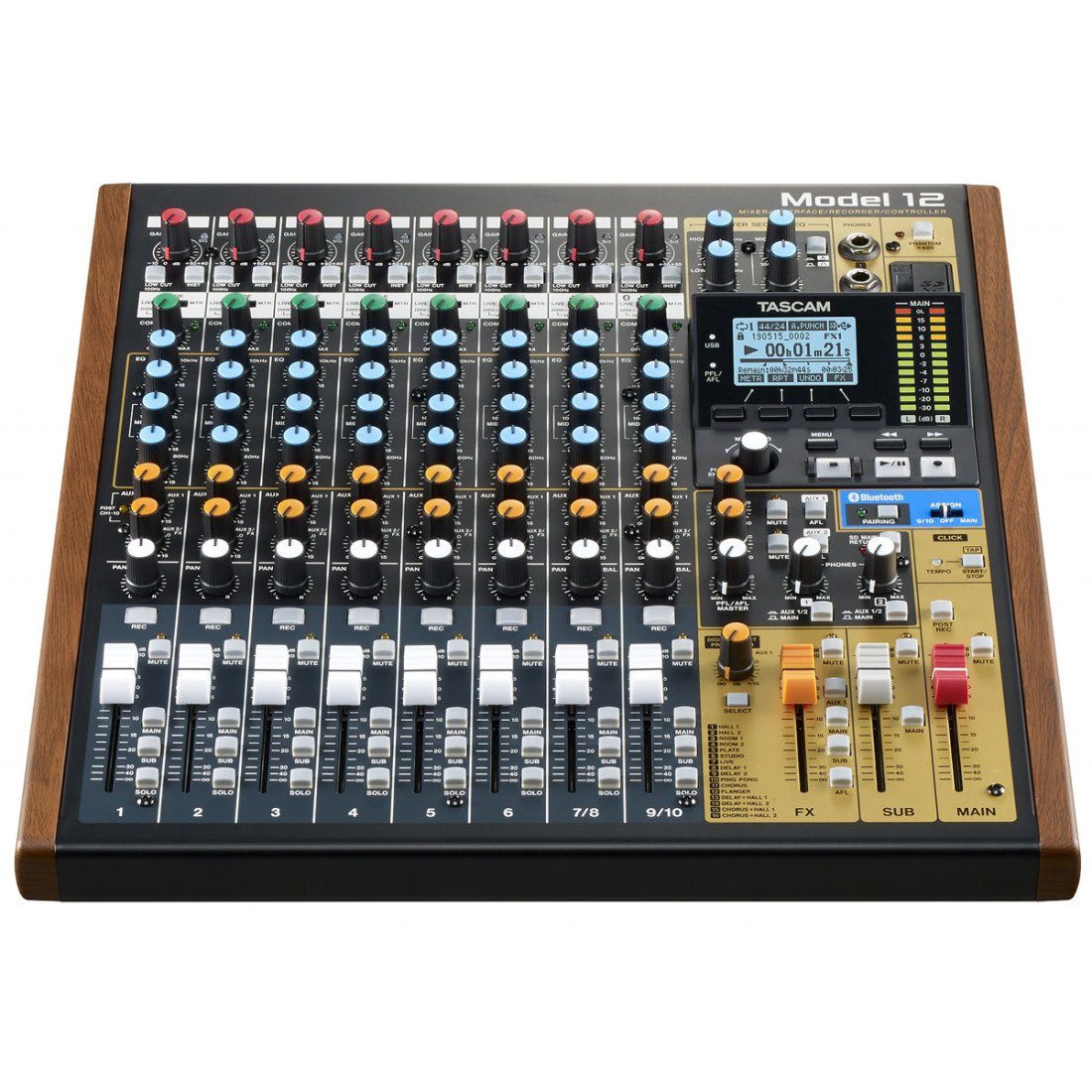 Tascam Mischpult Tascam Model 12 Mischpult mir Interface mit Kabel