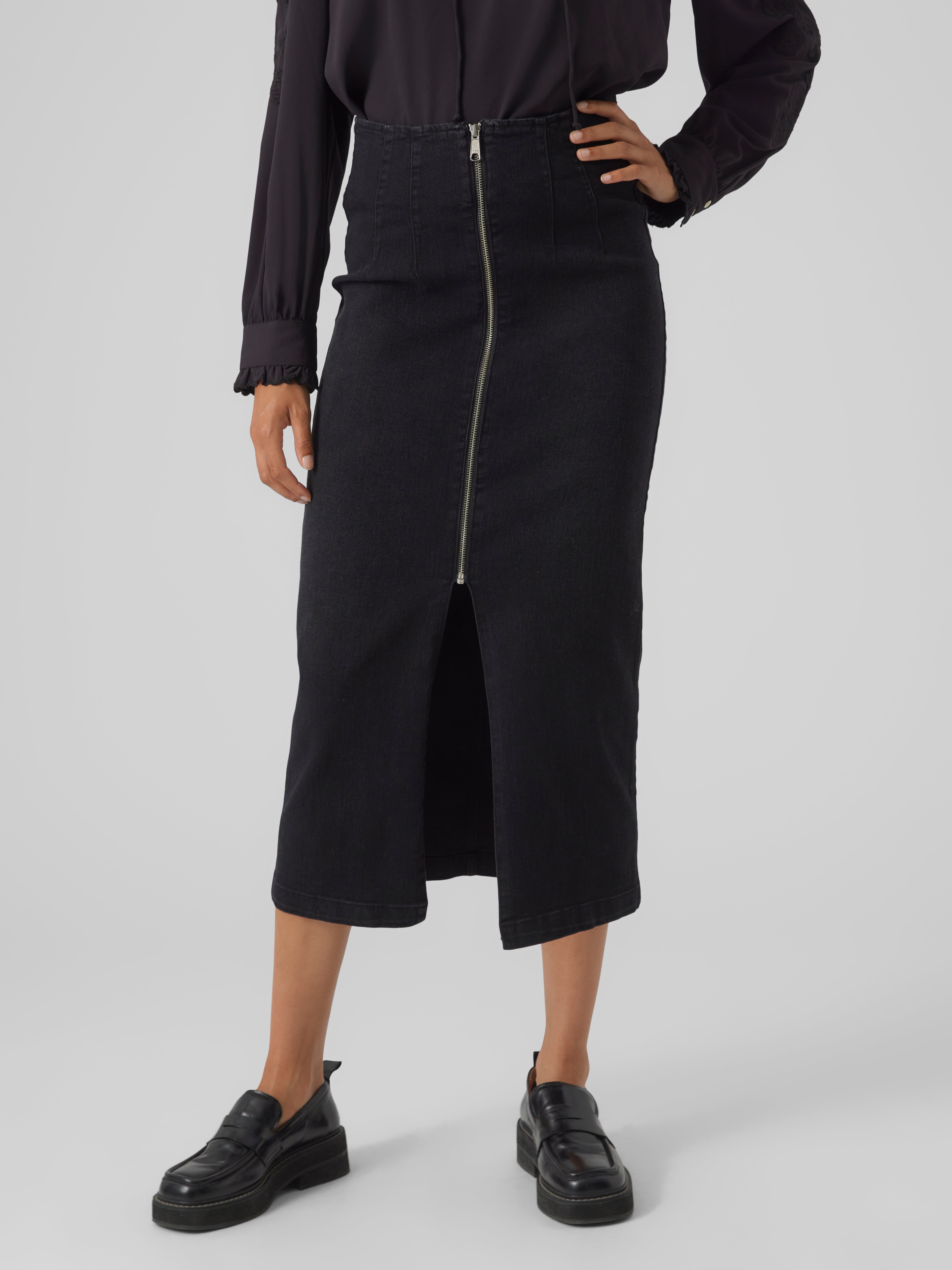 VMMONIC Hohe Taille Langer Rock