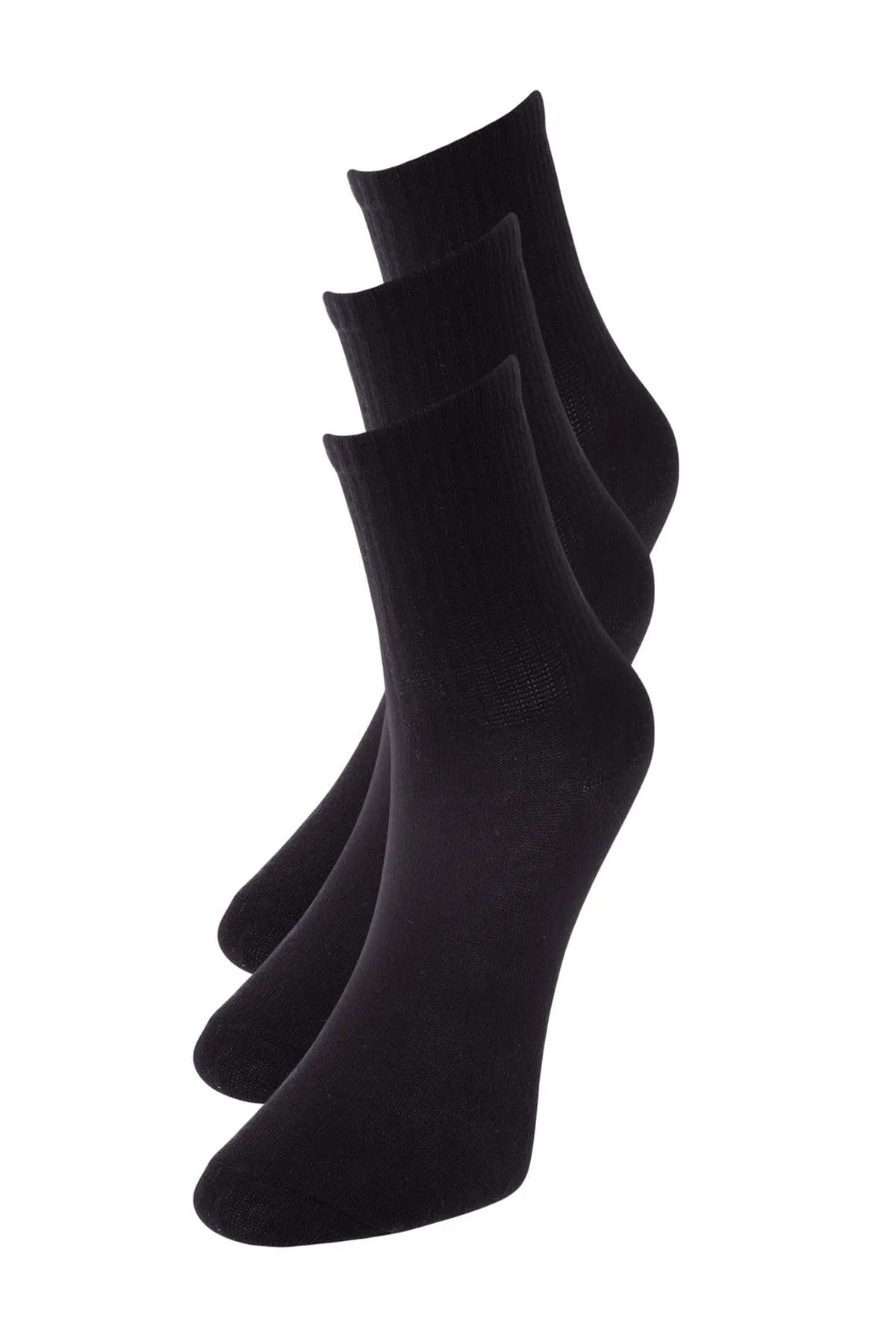 Trendyol Collection  Schwarz-weiße Stricksocken aus Baumwolle im 6er-Pack THMAW24CO00022