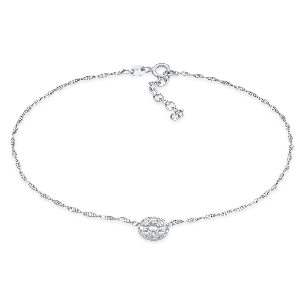 Elli Elli Bracelet de Cheville Femmes Bracelet de Cheville Monnaie Soleil en Argent St Bijoux