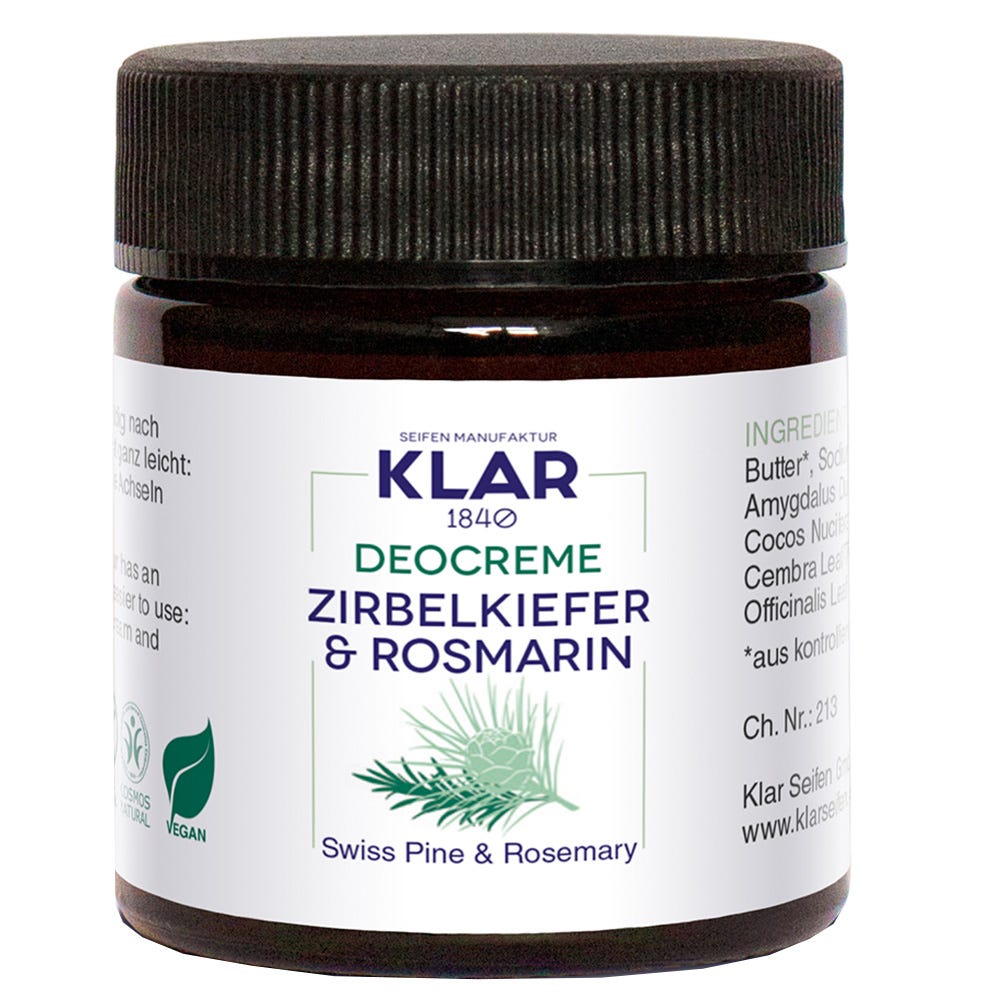 Klar's Deocreme Zirbelkiefer & Rosmarin 30 ml