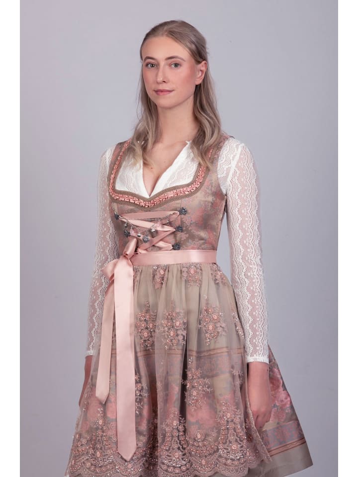Edelnice Mini Dirndl 2-teilig Rosalie in rose günstig kaufen