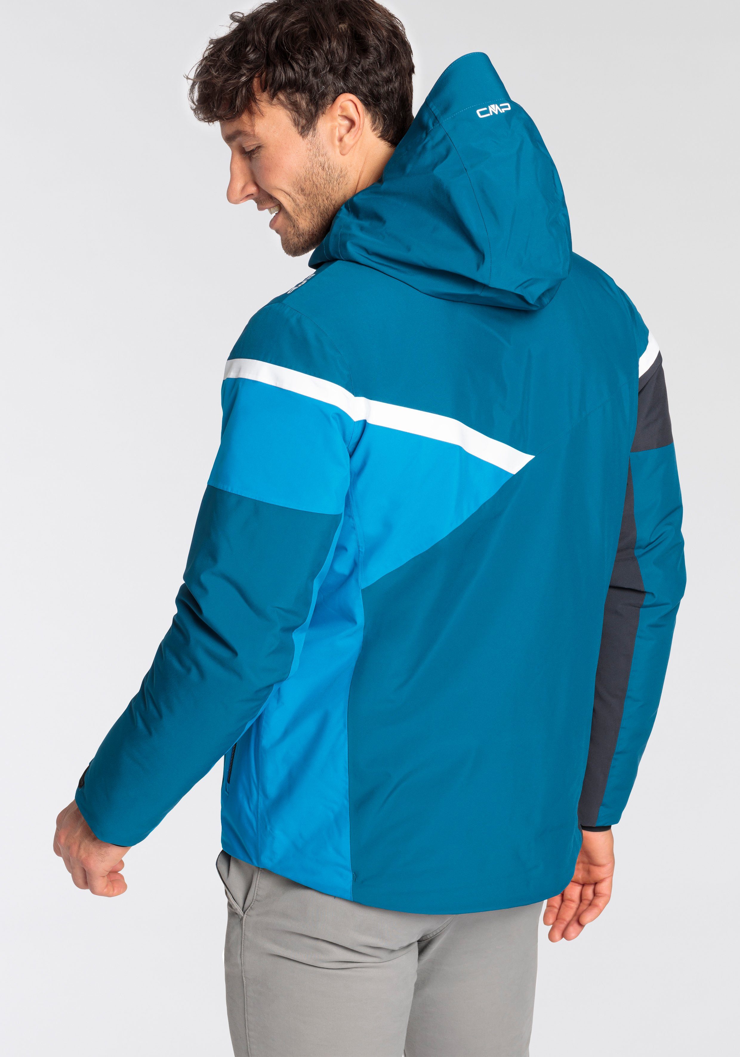 CMP Skijacke 33W0827-L931 MAN JACKET FIX HOOD PETROL