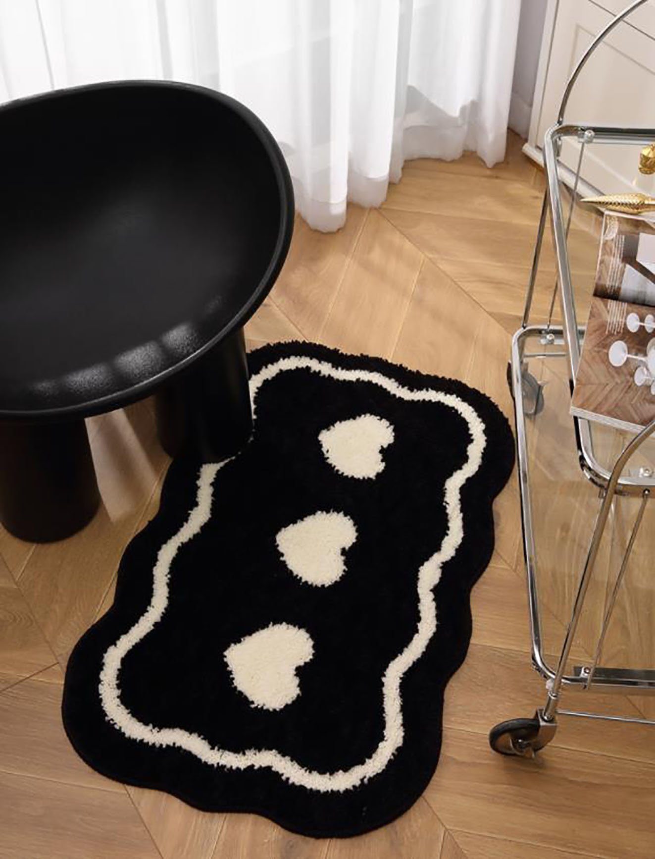 Antirutsch Teppichunterlage Dicke Plüsch Bad Anti-Rutsch-Fußmatte Flockteppich, Tapferer Ping