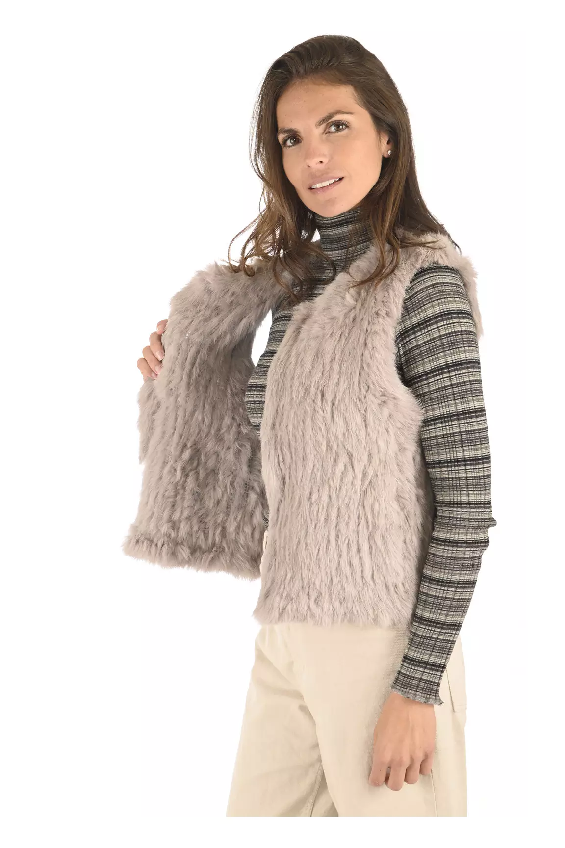 La Canadienne Autres Gilets Femme couleur beige