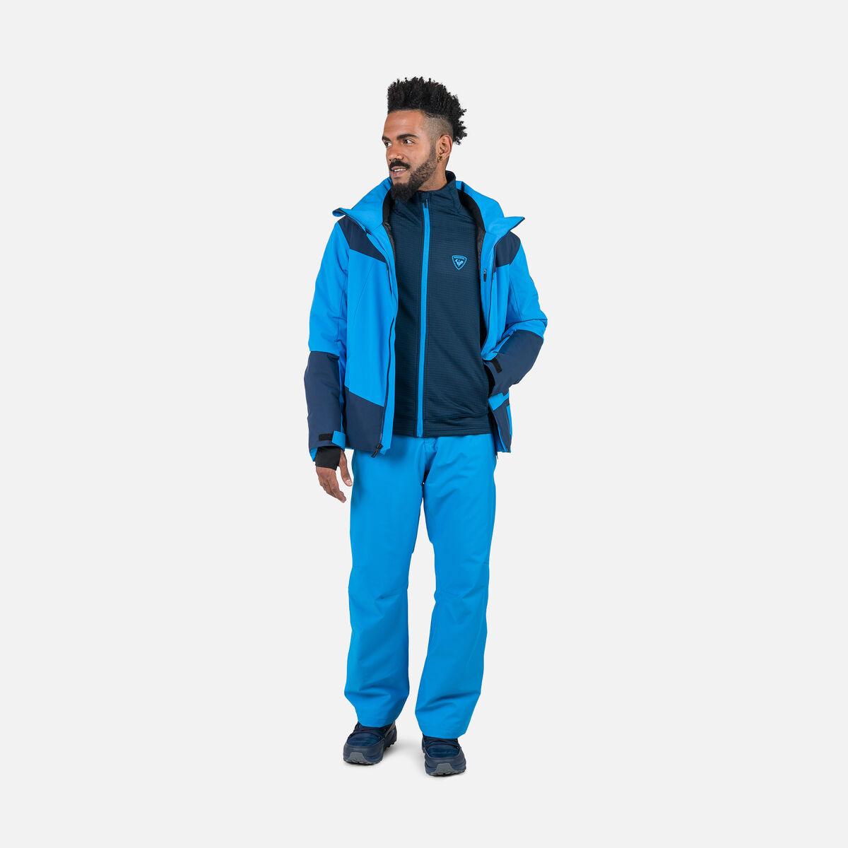 Herrenfleecejacke mit durchgehendem Reißverschluss Blackside