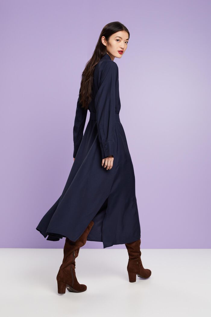 Midi-Hemdblusenkleid, LENZING™ ECOVERO™