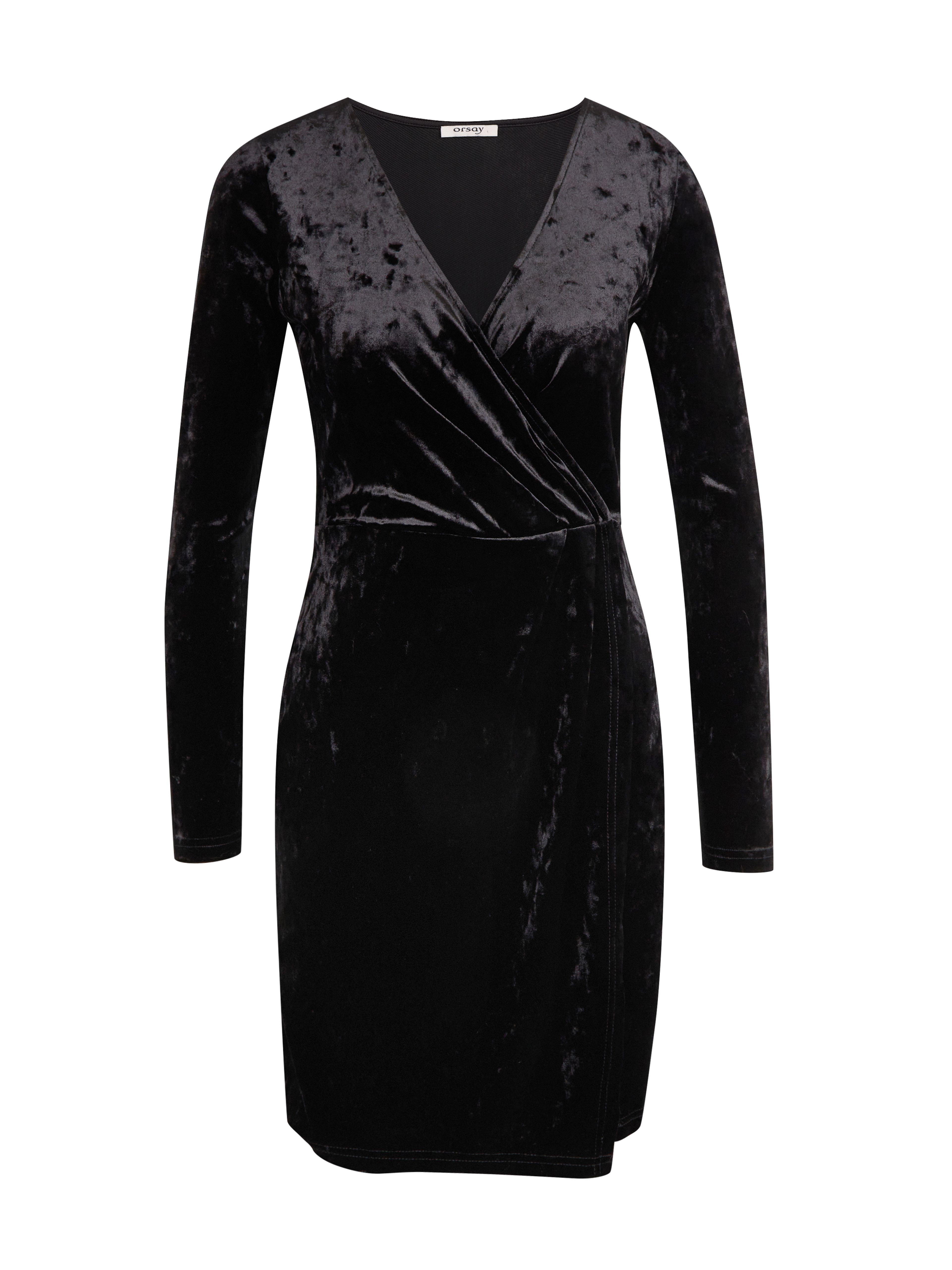 Schwarzes Damen-Samtkleid ORSAY