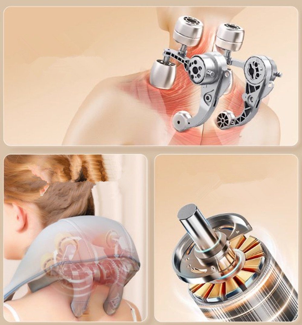 autolock Bandmassagegerät Nackenmassagegerätr, Shiatsu Nackenmassagegerät, mit Ruecken, Schulter Massage,Muskelschmerzlinderung für Nacken,Rücken Schulter