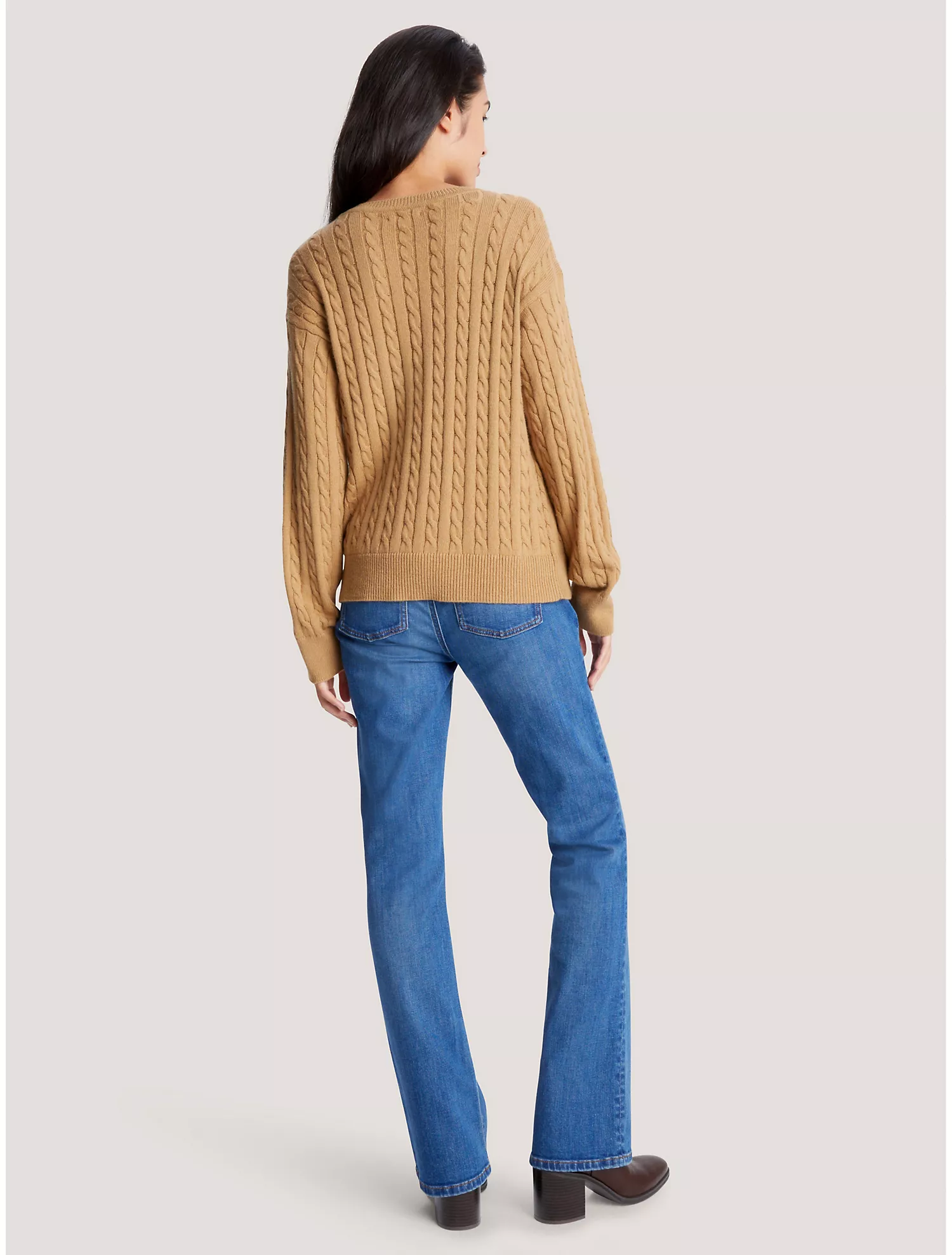 Relaxed Fit Cable Knit Sweater