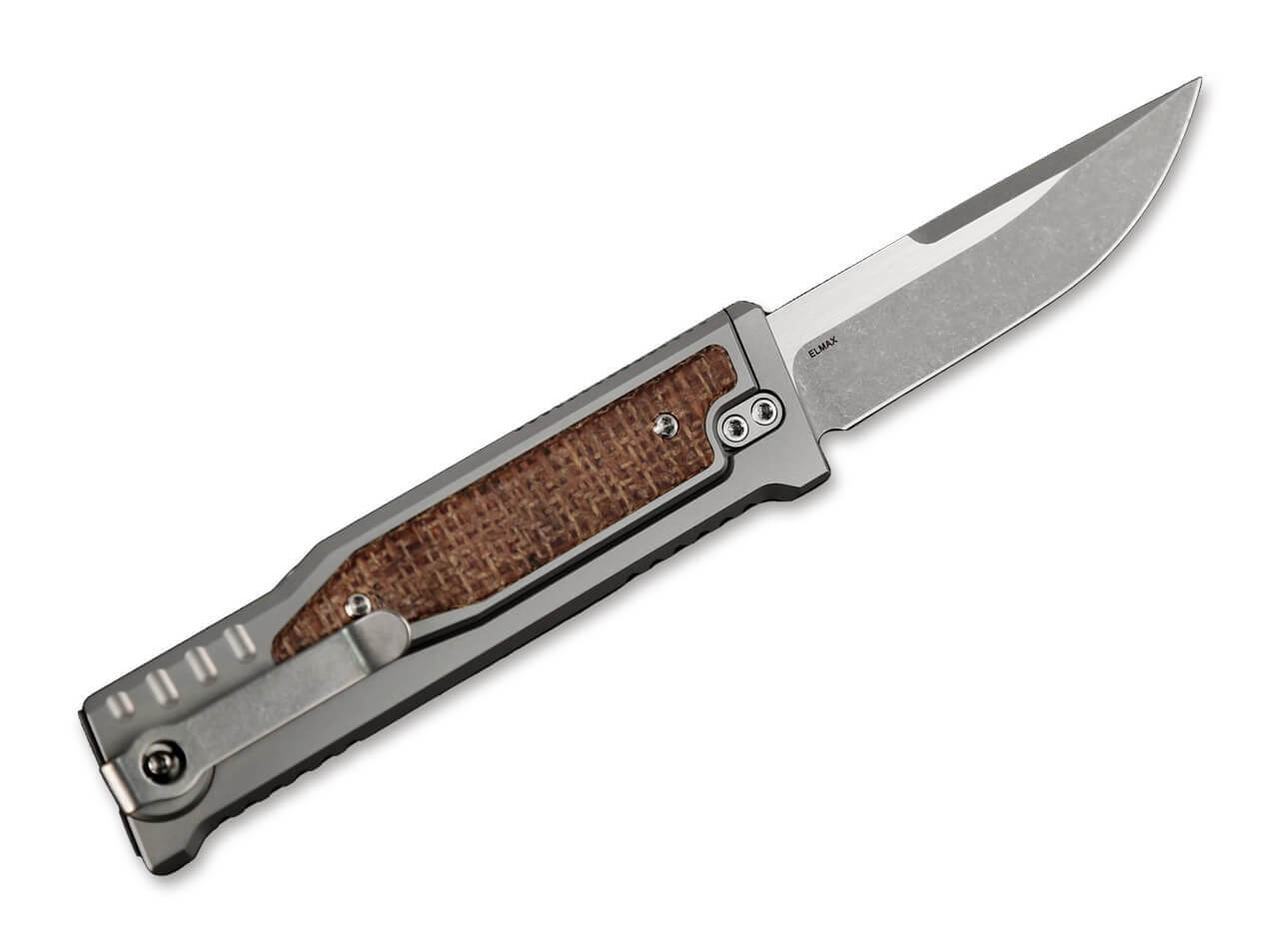 EXO-M Burlap Micarta Drop Point