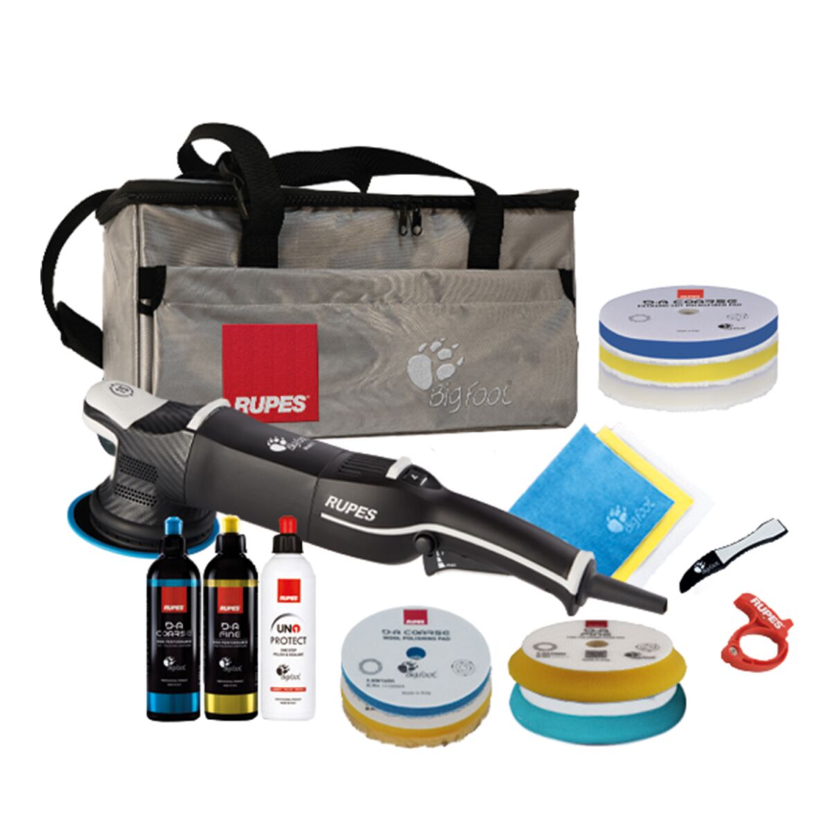 Rupes Big Foot LHR 15 Mark V Exzenterpoliermaschine LUXUS-Kit 16-Teilig