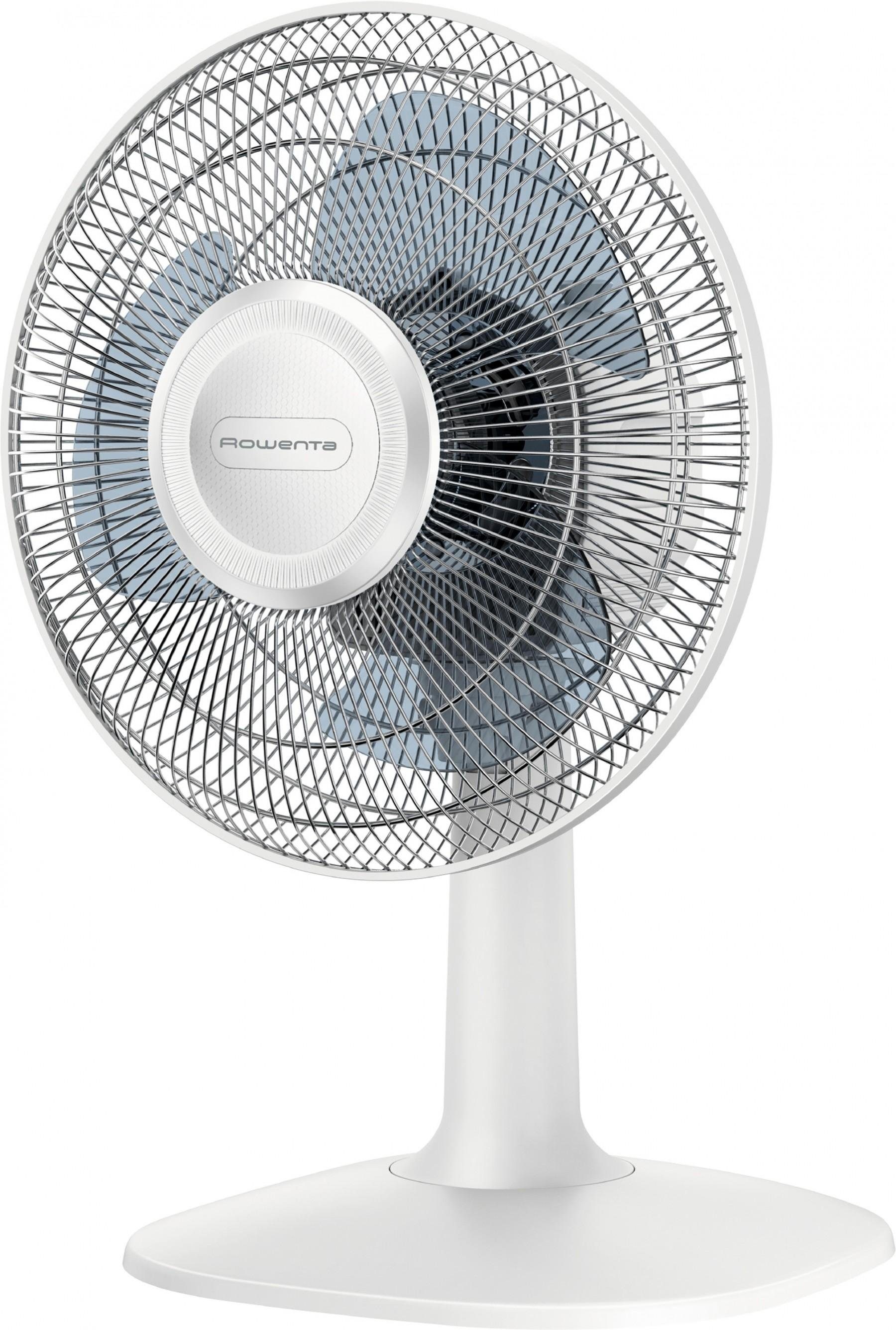 Rowenta Tischventilator VU 2310 Essential+ weiß, 2 Geschwindigkeitsstufen, oszillierend, leise